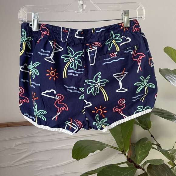 Women's CHUBBIES Neon Sign Print Pull On Beach Shorts Size Medium M - Picture 3 of 3